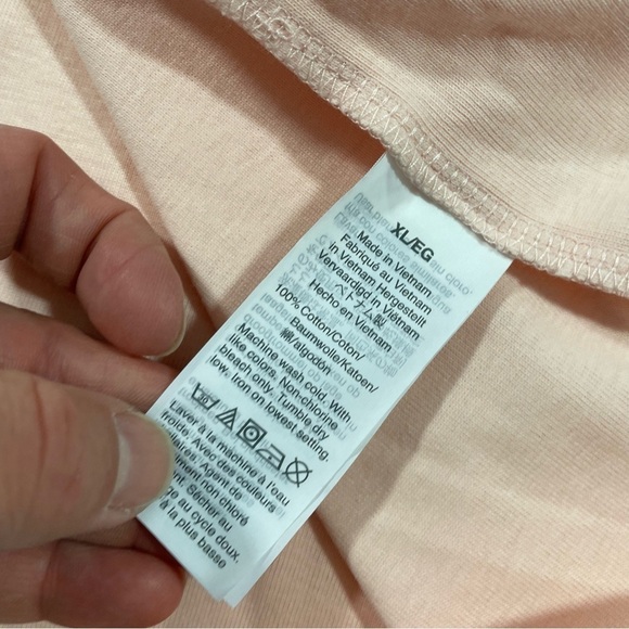 New J Crew Open Neck Cami Tank Top Soft Pink XL Cotton - Picture 3 of 7